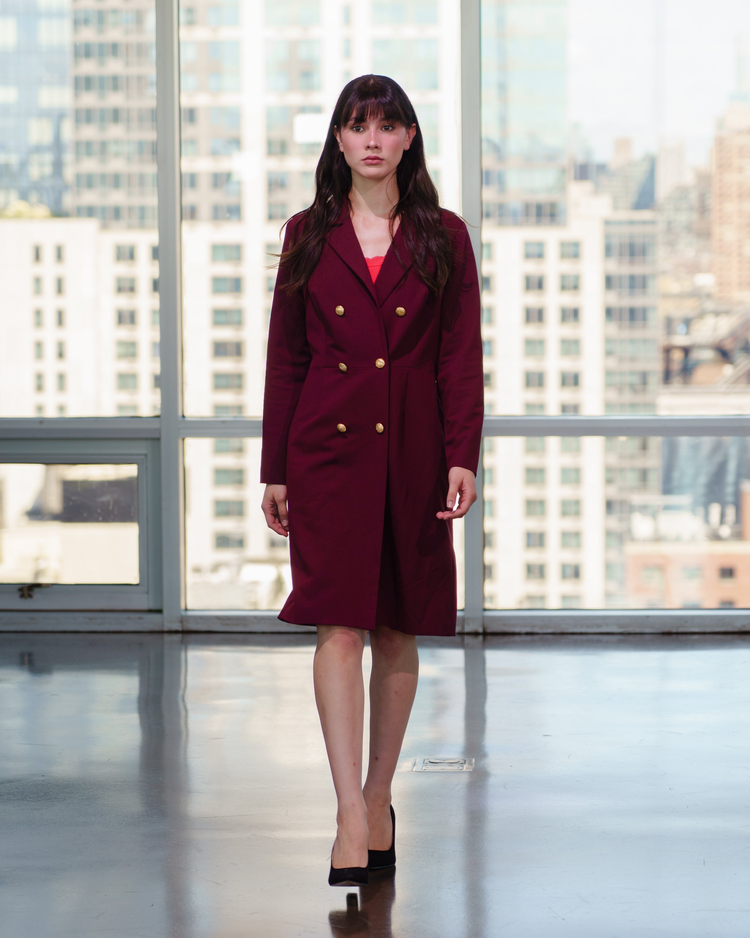 Signature Double-Breasted Blazer Dress